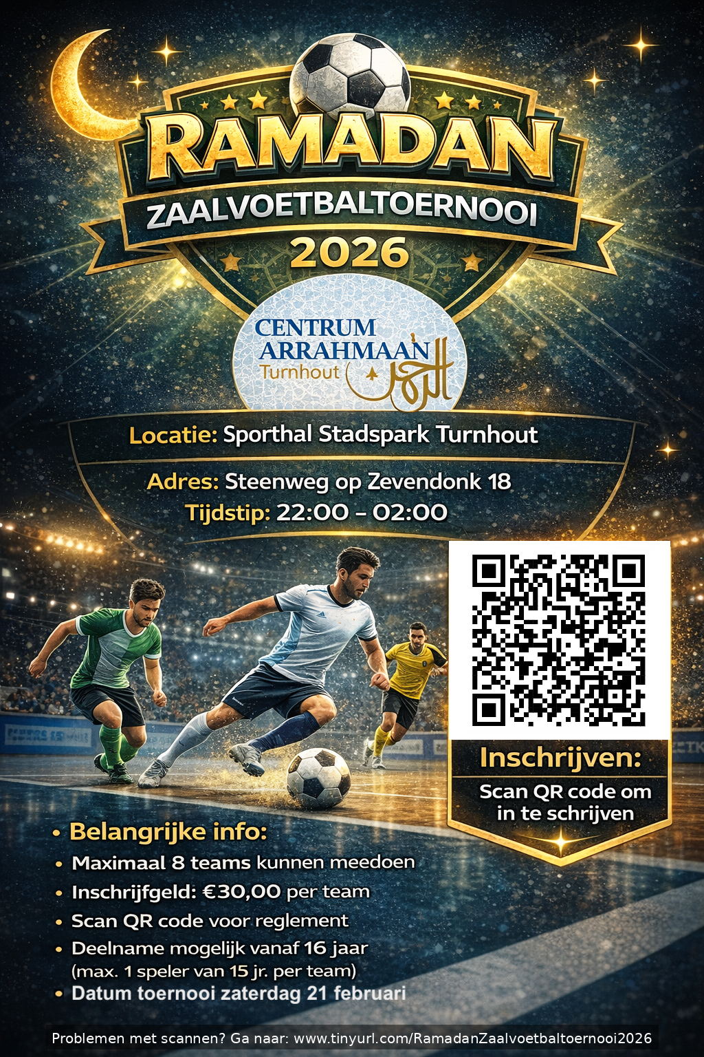 Ramadan Zaalvoetbaltoernooi 2026 - Centrum Arrahmaan Turnhout